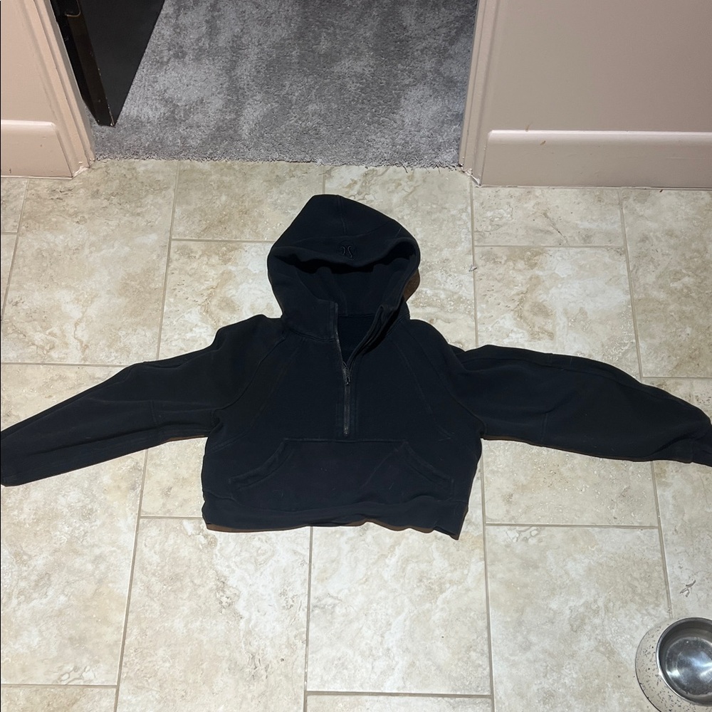 Lululemon half zip cropped scuba black xs/s